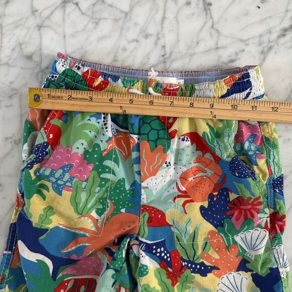 Mini Boden Ocean Adventure Drawstring Shorts in Colorful Coral Bay Sz 8 - Picture 7 of 8